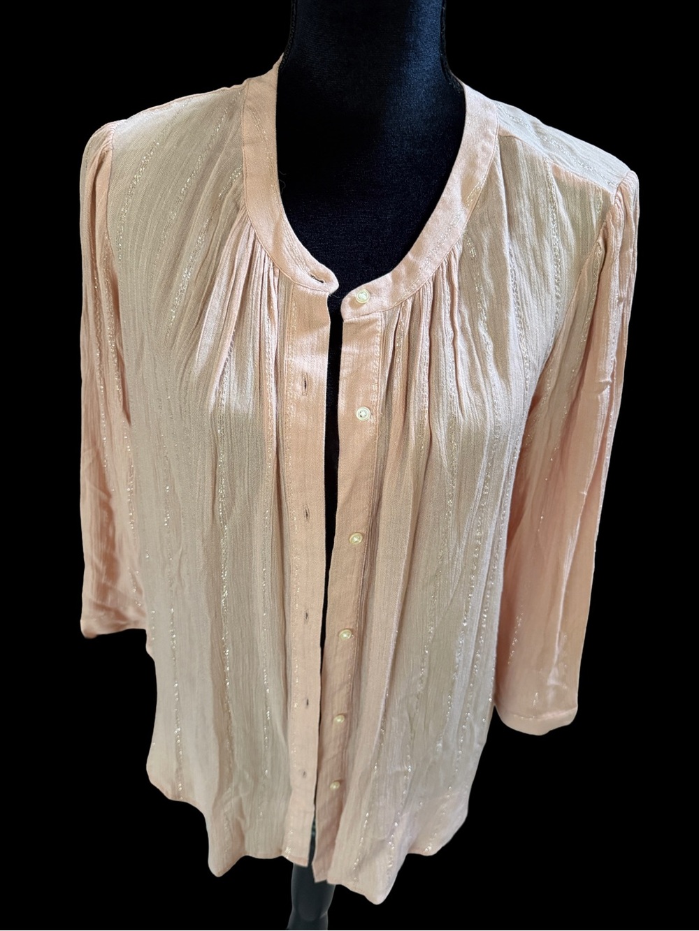 Loft Button-Front Blouse - Picture 3 of 8